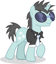 Size: 2620x3003 | Tagged: safe, artist:vector-brony, character:neon lights, character:rising star, clothing, necktie, shirt, simple background, sunglasses, transparent background, vector