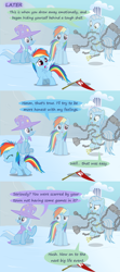Size: 1200x2700 | Tagged: safe, artist:evil-dec0y, character:rainbow dash, character:trixie, oc, oc:ghost, species:pony, species:unicorn, comic:trixie vs., comic:trixie vs. hearth's warming, a christmas carol, comic, crying, cute, dashabetes, female, filly, filly rainbow dash, ghost, mare, sad