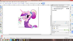 Size: 1366x768 | Tagged: safe, artist:php27, character:princess cadance, ponyscape, alternate hairstyle, clothing, fl studio, german, gimp, glasses, paint tool sai, ponytail, skype, steam, sweater, vector, wip