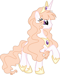 Size: 3000x3711 | Tagged: safe, artist:xebck, character:princess celestia, species:pony, alternate hairstyle, female, high res, mare, simple background, solo, transparent background, vector, younger