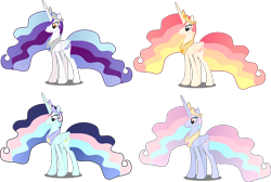 Size: 5000x3363 | Tagged: safe, artist:xebck, character:princess celestia, species:alicorn, species:pony, g4, absurd resolution, alternate color palette, female, mare, recolor, simple background, transparent background, vector