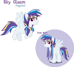 Size: 1500x1348 | Tagged: safe, artist:xebck, oc, oc only, oc:sky gleam, parent:rainbow dash, parent:rarity, parents:raridash, adoptable, magical lesbian spawn, offspring, simple background, solo, transparent background, vector
