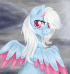 Size: 2000x2100 | Tagged: safe, artist:evomanaphy, oc, oc only, oc:nova crystal, colored, horn, solo, speedpaint