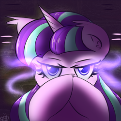 Size: 1000x1000 | Tagged: safe, artist:freefraq, character:starlight glimmer, episode:the cutie map, g4, my little pony: friendship is magic, female, gendo pose, neon genesis evangelion, solo
