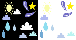 Size: 1395x735 | Tagged: safe, artist:cheezedoodle96, character:clear skies, character:fluffy clouds, character:open skies, character:sunshower, episode:tanks for the memories, g4, my little pony: friendship is magic, .svg available, cutie mark, simple background, svg, transparent background, vector
