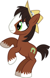 Size: 2521x3879 | Tagged: safe, artist:cheezedoodle96, character:trouble shoes, species:pony, episode:appleoosa's most wanted, g4, my little pony: friendship is magic, .svg available, >:), cute, little troubleshoes, male, rearing, simple background, solo, svg, transparent background, troublebetes, vector, younger