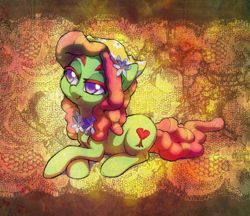 Size: 1472x1274 | Tagged: safe, artist:dawnfire, character:tree hugger, episode:make new friends but keep discord, g4, my little pony: friendship is magic, colored pupils, cute, female, hippie, huggerbetes, solo