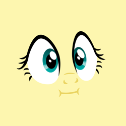 Size: 400x400 | Tagged: safe, artist:cheezedoodle96, edit, character:fluttershy, episode:make new friends but keep discord, g4, my little pony: friendship is magic, :i, cute, female, shyabetes, solo, we bought two cakes