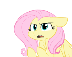 Size: 605x475 | Tagged: safe, artist:php27, character:fluttershy, female, redraw, serious face, seriously, simple background, solo, transparent background