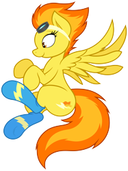 Size: 3741x4996 | Tagged: safe, artist:joey darkmeat, artist:zutheskunk traces, character:spitfire, absurd resolution, clothing, female, simple background, socks, solo, transparent background, vector, vector trace