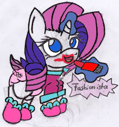 Size: 1024x1088 | Tagged: safe, artist:cuddlelamb, character:rarity, species:pony, babity, baby, baby pony, booties, clothing, cute, diaper, female, lipstick, magic, poofy diaper, raribetes, solo, telekinesis, younger