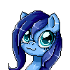 Size: 100x100 | Tagged: safe, artist:evomanaphy, oc, oc only, oc:stardust, species:changeling, animated, cute, freckles, pixel art, portrait, simple background, smiling, solo, transformation, transparent background