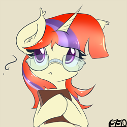 Size: 2000x2000 | Tagged: safe, artist:freefraq, character:moondancer, episode:amending fences, g4, my little pony: friendship is magic, book, cute, dancerbetes, ear fluff, female, glasses, high res, solo
