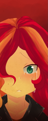 Size: 321x800 | Tagged: safe, artist:loyaldis, character:sunset shimmer, my little pony:equestria girls, crying, female, solo