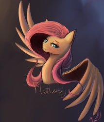 Size: 1200x1400 | Tagged: safe, artist:miokomata, character:fluttershy, fangs, female, looking at you, solo