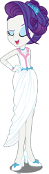 Size: 1331x4718 | Tagged: safe, artist:xebck, character:rarity, my little pony:equestria girls, spoiler:comic, spoiler:comicff19, alternate hairstyle, beautiful, clothing, dress, female, hairstyle, high heels, simple background, solo, transparent background, vector