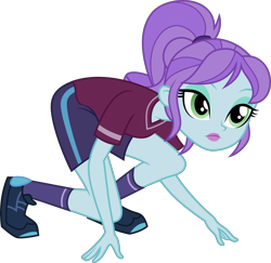 Size: 3000x2921 | Tagged: safe, artist:xebck, character:crystal lullaby, episode:pinkie spy, equestria girls:friendship games, g4, my little pony: equestria girls, my little pony:equestria girls, background human, clothing, crystal prep academy, crystal prep shadowbolts, female, shoes, shorts, simple background, socks, solo, student, transparent background, uniform, vector