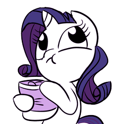 Size: 1400x1400 | Tagged: safe, artist:tess, character:rarity, species:pony, species:unicorn, cannibalism, eating, female, mare, marshmallow, simple background, solo, transparent background