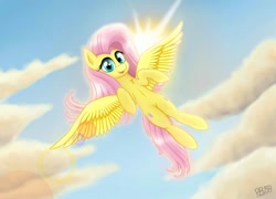 Size: 1280x921 | Tagged: safe, artist:phenya, artist:phoenixb159, character:fluttershy, species:pegasus, species:pony, female, flying, mare, solo