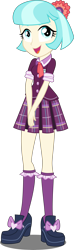 Size: 1500x5102 | Tagged: safe, artist:xebck, character:coco pommel, equestria girls:friendship games, g4, my little pony: equestria girls, my little pony:equestria girls, absurd resolution, clothing, cocobetes, crystal prep academy, crystal prep academy uniform, cute, equestria girls-ified, female, high heels, school uniform, simple background, solo, transparent background, vector