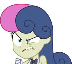 Size: 4296x3786 | Tagged: safe, artist:luckreza8, character:bon bon, character:sweetie drops, episode:all's fair in love & friendship games, equestria girls:friendship games, g4, my little pony: equestria girls, my little pony:equestria girls, .svg available, absurd resolution, angry, background human, bon bon is not amused, bon bon is pissed, bow tie, clothing, female, gloves, inkscape, rage, rageface, simple background, solo, transparent background, vector