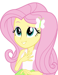 Size: 5930x7630 | Tagged: safe, artist:luckreza8, character:fluttershy, equestria girls:friendship games, g4, my little pony: equestria girls, my little pony:equestria girls, .svg available, absurd resolution, canterlot high, clothing, cute, female, inkscape, long hair, raised eyebrow, shyabetes, simple background, skirt, solo, transparent background, vector, wondercolts