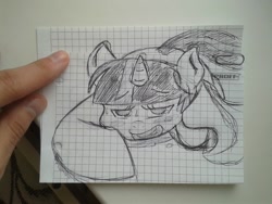 Size: 2560x1920 | Tagged: safe, artist:chapaevv, character:twilight sparkle, female, monochrome, solo, traditional art