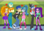Size: 954x662 | Tagged: safe, artist:themexicanpunisher, character:adagio dazzle, character:aria blaze, character:flash sentry, character:ringo, character:sonata dusk, my little pony:equestria girls, background human, brawly beats, female, flash drive (band), heart, male, ringaria, ringo, senata, shipping, straight, the dazzlings