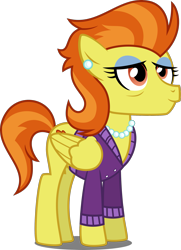 Size: 1689x2333 | Tagged: safe, artist:xebck, character:stormy flare, episode:rarity investigates, g4, my little pony: friendship is magic, clothing, earring, piercing, simple background, solo, transparent background, vector