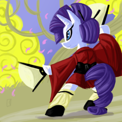 Size: 4800x4800 | Tagged: safe, artist:fauxsquared, character:rarity, species:pony, absurd resolution, bipedal, clothing, fan, female, solo
