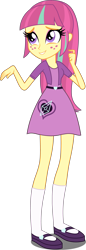 Size: 2000x5798 | Tagged: safe, artist:xebck, character:sour sweet, equestria girls:friendship games, g4, my little pony: equestria girls, my little pony:equestria girls, absurd resolution, accessory swap, alternate hairstyle, alternate universe, clothes swap, clothing, cute, female, freckles, good side, long hair, loose hair, mary janes, simple background, skirt, solo, sourbetes, transparent background, vector