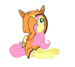 Size: 1000x892 | Tagged: safe, artist:xbi, character:applejack, character:fluttershy, species:pony, clothing, female, hoodie, simple background, solo, transparent background
