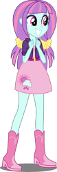 Size: 1814x5485 | Tagged: safe, artist:xebck, character:sunny flare, equestria girls:friendship games, g4, my little pony: equestria girls, my little pony:equestria girls, adoraflare, alternate hairstyle, alternate universe, bow, clothing, cute, female, pigtails, simple background, skirt, solo, transparent background, vector