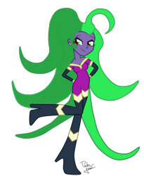 Size: 3000x3666 | Tagged: safe, artist:susanzx2000, character:mane-iac, my little pony:equestria girls, equestria girls-ified, female, simple background, smiling, solo, transparent background