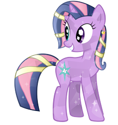 Size: 2855x3014 | Tagged: dead source, safe, artist:cupcakescankill, character:fluttershy, character:twilight sparkle, species:pony, species:unicorn, crystallized, ear piercing, earring, female, fusion, heterochromia, jewelry, piercing, potara, simple background, solo, tail wrap, transparent background