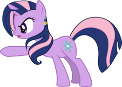 Size: 1000x715 | Tagged: dead source, safe, artist:cupcakescankill, character:fluttershy, character:twilight sparkle, female, fusion, potara, simple background, solo, transparent background, unamused