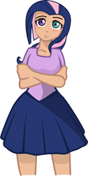 Size: 504x997 | Tagged: dead source, safe, artist:cupcakescankill, character:fluttershy, character:twilight sparkle, species:human, blushing, clothing, fusion, heterochromia, humanized, simple background, skirt, transparent background