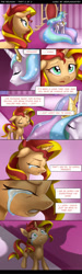 Size: 600x2000 | Tagged: safe, artist:imdrunkontea, character:princess celestia, character:sunset shimmer, species:pony, comic:the reunion, apology, begging, comic, crying, dialogue, hilarious in hindsight, reunion, the prodigal sunset