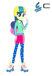 Size: 451x655 | Tagged: safe, artist:karalovely, character:bon bon, character:sweetie drops, equestria girls:friendship games, g4, my little pony: equestria girls, my little pony:equestria girls, roller skates, wondercolts