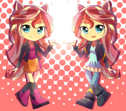 Size: 800x708 | Tagged: safe, artist:caibaoreturn, character:sunset shimmer, my little pony:equestria girls, clothing, doll, equestria girls minis, female, pixiv, ponidox, pony ears, self ponidox, skirt, solo, toy