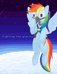 Size: 4500x5800 | Tagged: safe, artist:quiet-victories, character:rainbow dash, absurd resolution, mask, oxygen mask, space