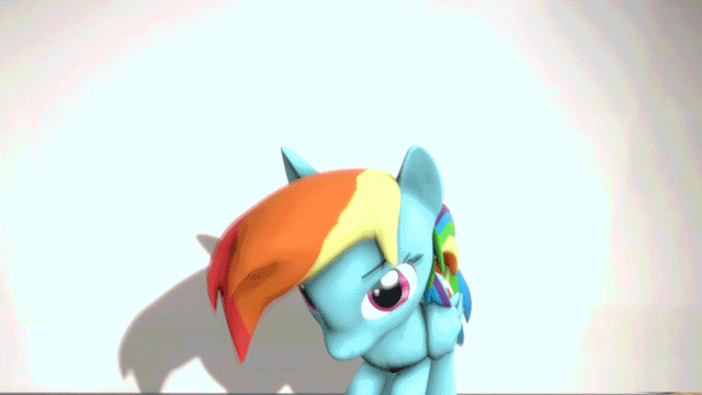 Size: 640x360 | Tagged: safe, artist:essman009, artist:juicedane, character:rainbow dash, species:pegasus, species:pony, 3d, adorkable, animated, cute, dashabetes, dork, female, frown, grin, lip bite, mare, rainbow dork, silly, silly pony, smiling, solo, source filmmaker, squishy cheeks, tongue out
