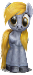 Size: 379x850 | Tagged: safe, artist:mentalfloss, artist:tenaflyviper, character:derpy hooves, species:pegasus, species:pony, creepy, female, mare, realistic, untooned