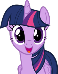 Size: 3969x5067 | Tagged: safe, artist:anonshy, artist:aureai, character:twilight sparkle, character:twilight sparkle (alicorn), species:alicorn, species:pony, episode:gauntlet of fire, g4, my little pony: friendship is magic, .svg available, cute, eye shimmer, female, happy, looking at you, mare, open mouth, simple background, smiling, solo, transparent background, twiabetes, vector