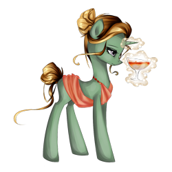 Size: 1000x1000 | Tagged: safe, artist:yuntaoxd, oc, oc only, species:pony, species:unicorn, clothing, cocktail, dress, drink, glass, simple background, solo, transparent background