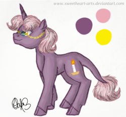 Size: 1280x1181 | Tagged: safe, artist:sweetheart-arts, oc, oc only, oc:candlelight, species:classical unicorn, cloven hooves, leonine tail, solo