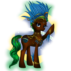 Size: 1000x1000 | Tagged: safe, artist:yuntaoxd, oc, oc only, nation ponies, brazil, carnival, clothing, hat, jewelry, necklace, ponified, simple background, solo, transparent background