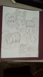 Size: 1872x3328 | Tagged: safe, artist:pokecure123, character:diwata aino, character:majorette, character:nolan north, character:normal norman, character:sour sweet, character:sweeten sour, character:velvet sky, my little pony:equestria girls, background human, chloe commons, majorette, nolan north, sweeten sour, velvet sky