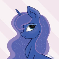 Size: 1024x1024 | Tagged: safe, artist:cyanyeh, character:princess luna, bust, female, portrait, solo
