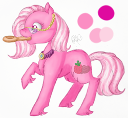 Size: 1280x1184 | Tagged: safe, artist:sweetheart-arts, granny pie, mouth hold, solo, spoon, wooden spoon